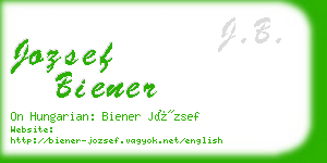 jozsef biener business card